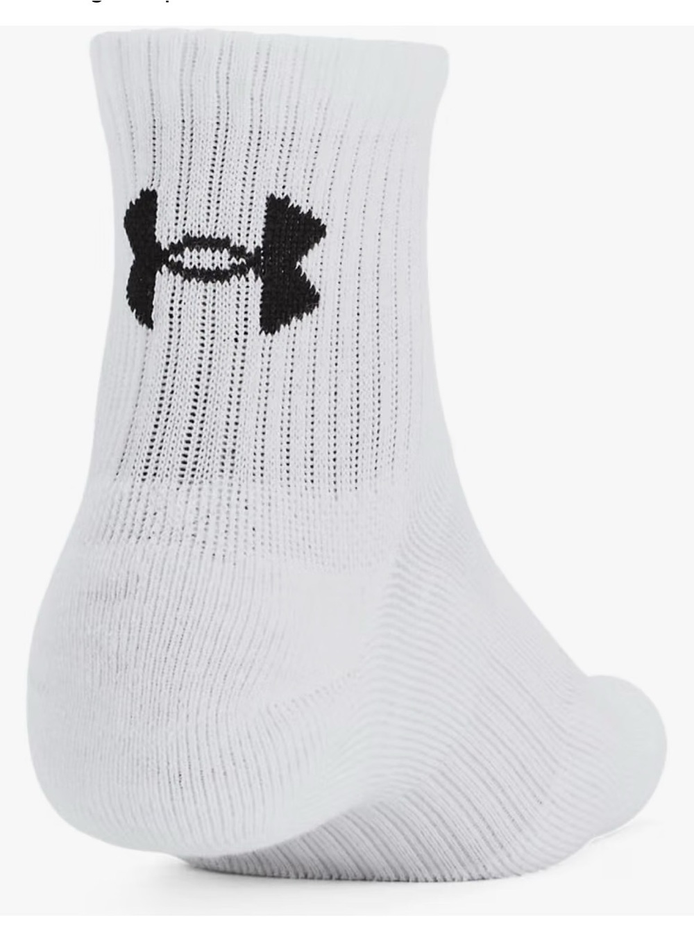 Under Armour Unisex-Adult Training Cotton Quarter Socks 6 Pack, White/BLK 2631